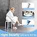 SOUHEILO Adjustable Shower Chair for Inside Shower, HSA/FSA Eligible Round Shower Stool for Inside Bathtub, Tool-Free Shower Seat for Elderly/Senior/Disabled/Pregnant