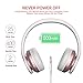immagine 6Cuffie AILIHEN A80 Wireless con Bluetooth Senza Fili con Microfono Cuffie Pieghevoli, Cuscinetti per Cuffie Morbidi, Supporta TF Card/Modalità MP3, 25 Ore di Riproduzione - oro rosa