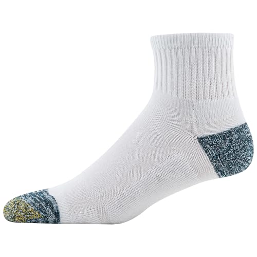 GOLDTOE Men's FIT TEC Cushion Quarter Socks, 6-Pairs4
