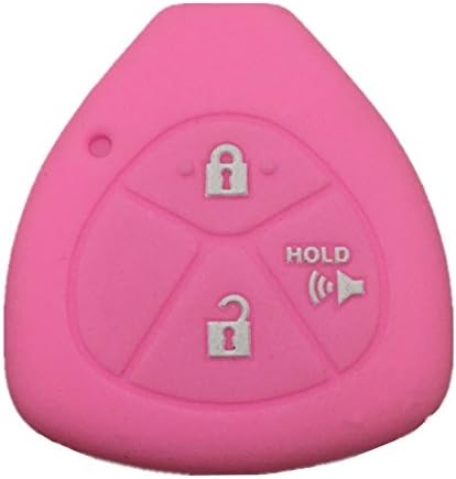 Silicone Keyless Entry Remote Control Key Fob Cover Case Protector Replacement Fit for Toyota 4Runner Corolla Matrix RAV4 Venza Yaris Pontiac Vibe Scion iQ tC xB xD HYQ12BBY MOZB41TG (Pink) image 4