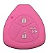 Rpkey Silicone Keyless Entry Remote Control Key Fob Cover Case protector For Toyota 4Runner Corolla Matrix RAV4 Venza Yaris Pontiac Vibe Scion iQ tC xB xD HYQ12BBY MOZB41TG (Pink)