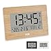 Produktbild ADE Große Funkuhr digital mit XXL-Ziffern | Tischuhr mit Kalender und Wochentag | Digitale Uhr mit Temperaturanzeige | Funkwecker digital mit Batterie | Gehäuse mit echtem Bambus