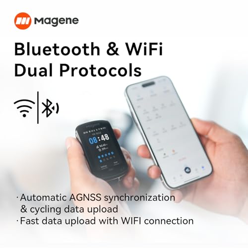 Magene C506SE Kablosuz GPS Bisiklet Bilgisayarı - 2.4 inç Renkli Ekran, Rota Navigasyonu, Bluetooth ve WiFi, Hızlı 5s Konumlandırma, 9 Bisiklet Cihazını Destekler