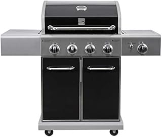 Kenmore PG-A40409S0LB 4 Burner Cabinet Style Propane Gas BBQ Grill with Searing Side Burner, 52000 Total BTU, Black