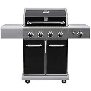 Kenmore PG-A40409S0LB 4 Burner Cabinet Style Propane Gas BBQ Grill with Searing Side Burner, 52000 Total BTU, Black
