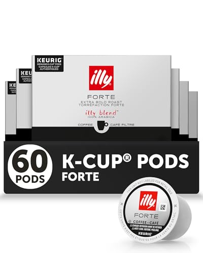 Image of illy Coffee K Cup Pods, Forte Dark Roast, 10 Count, 6 Pack | Keurig Coffee Pods & Capsules, 100% Arabica, Premium Italian Coffee