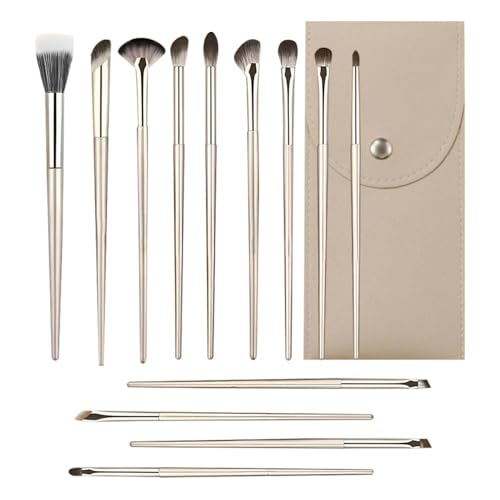 XFSRG 13 Pièces Set Pinceaux Maquillage Ensemble Professionnel avec Pinceau Fond de Teint Anticernes et Yeux Pochette en Cuir PU Incluse Idéal pour Débutants et Professionnels