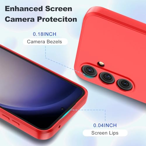 Image of Back Cover for Samsung Galaxy S23 FE 5G | Full Camera Protection | Premium Liquid Silicon Case | Flexible Bumper Case for Samsung Galaxy S23 FE 5G (Red)
