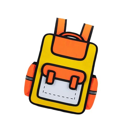 LFRXION Casa, mochila de desenho animado estilo anime 2D bolsa escolar casual mochila de jardim de infância para crianças e estudantes