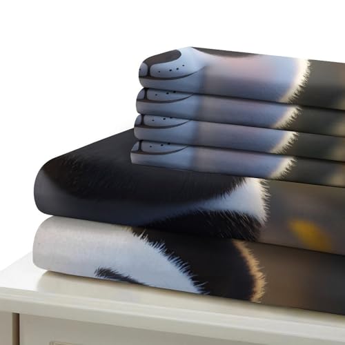 Housse de couette panda 3D en microfibre 135x200 cm avec 2 taies d'oreiller