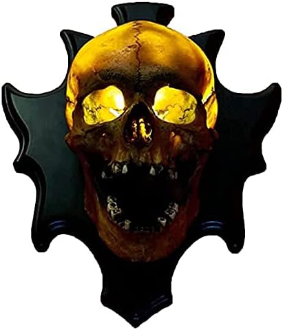 Halloween Skull Lamp, Night Light Wall Decoration, 3D Skull Lantern with Switch Control, Horror Skull Decoration lamp
