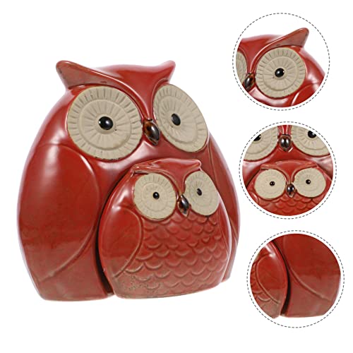 Statue hibou centre de table champêtre chic pour salon et meuble - 3