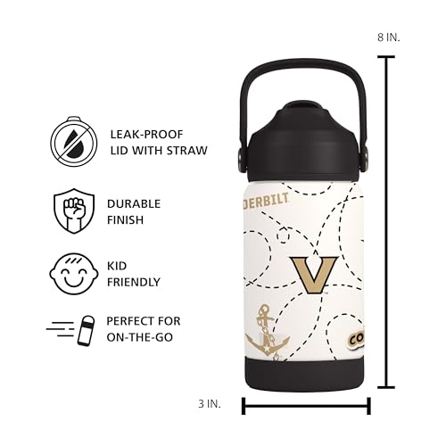Image of Logo Brands NCAA Mascot Stainless-Steel Kids Bottle -Soft Silicone Mouthpiece, Easy To Carry, Kid-Friendly Design- Great For School & On-The-Go