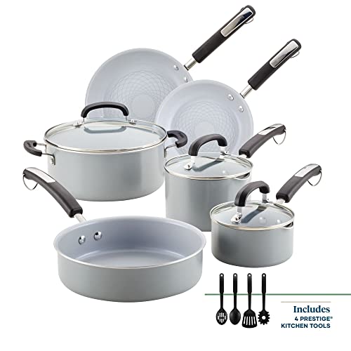 Farberware-EcoAdvantage-Ceramic-Nonstick-CookwarePots-and-Pans-Set-13-Piece-Gray
