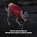 Kurgo North Country Dog Coat, Dog Winter Jacket, Waterproof Dog Jacket, Dog Snow Jacket and Windproof Dog Coat, Reflective Dog Fleece (Red, Large)