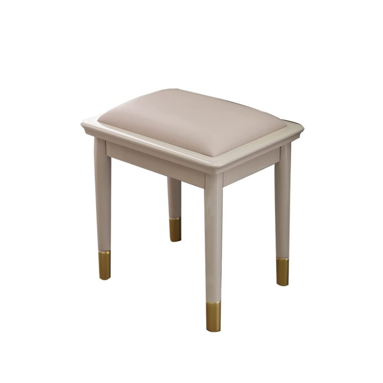 Reposapiés de cuero gris para salón o banco auxiliar de piano