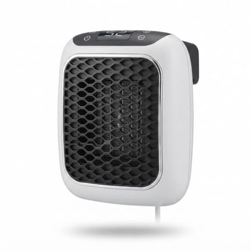 Image of Wall Mounted Electric Convector Heater 800W Silent Infrared Room Warmer Space Saving Design for Bedroom Bathroom Office