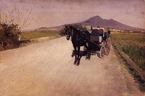 Poster une route près de Naples Gustave Caillebotte impression toile salon 60x90cm