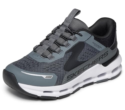 Skechers Niños Glide-Step Plus Vista-Lane Sneaker, Grey, 28 EU