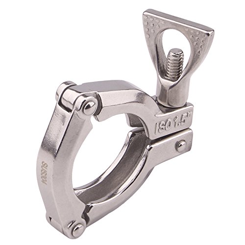 Image of DERNORD 1.5 Inch Three Segment Sanitary Clamp Stainless Steel 304 Tri Clamp Clover ((Tri clamp: 1.5 Inch))