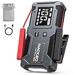 Jump Starter Power Pack 8000A, Safer Built-In Clip Car Battery Booster Jump Starter for 12V Vehicle (up to 9.0L Petrol & 7.0L Diesel Engines) with Boost Function, LED Screen and Flashlight
