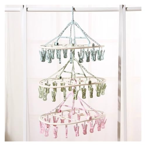 Séchoir balcon multifonctionnel avec pinces sous-vêtements - 6