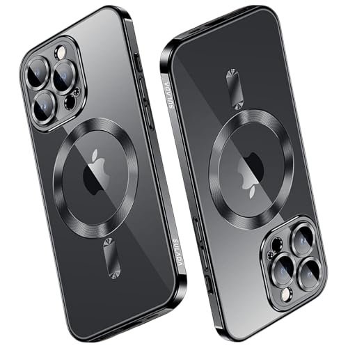 Coque iPhone 16 Pro MagSafe noire transparente avec protection caméra