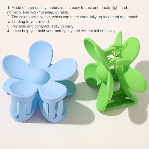4 pinzas florales azules ultra ligeras para el cabello miniatura 3