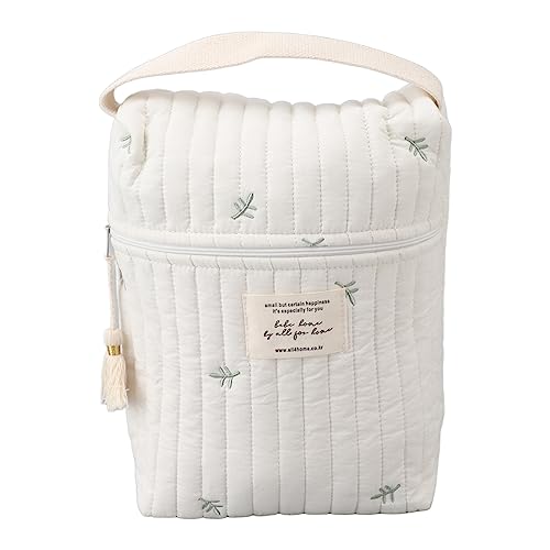 Bolsa organizadora de pañales de algodón estampada miniatura 1
