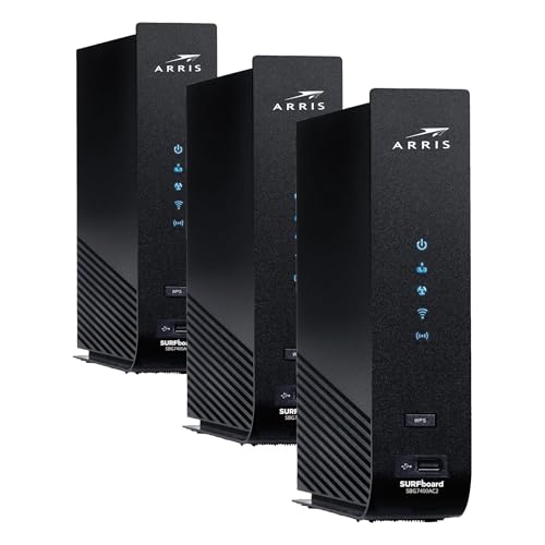 Image of ARRIS (SBG7400AC2) - Modem Router Combo - Fast DOCSIS 3.0 & AC2350 WiFi, [Check with Your Provider for Compatibility], Four 1 Gbps Ports, Up to 960 Mbps Max Internet Speed (Pack of 3)