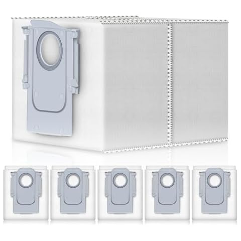 6 Packs Dust Bags Compatible with Roborock Q Revo / S8 MaxV Ultra / S8 Max Ultra Qrevo MaxV Robot Vacuum Cleaner Bag, 3.75L / 0.8 gallon Capacity Disposable Replacement Bags Cover