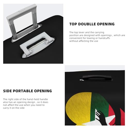 Travel Luggage Cover Myanmar Flag Heart Fashion Washable Baggage Suitcase Protector Fit For Luggage Large4