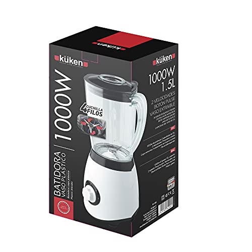Batidora de vaso de plástico Küken 1.5 litros - 1000 watios