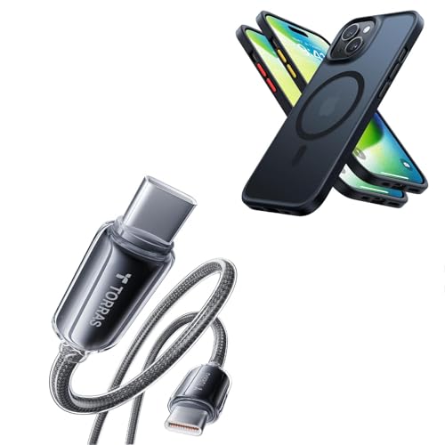 TORRAS iPhone 15 Case with USB C Cable