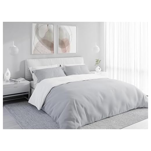 BEDSURE Bettwäsche 135x200 2teilig Bettbezug - Bettwäsche-Sets 135 x 200 cm mit Kissenbezug 80x80 cm, Bettwäsche Set Muster Grau Gitter für Einzelbett mit Reißverschluss Weich und Bügelfrei 3 Wolkenfeld Bettwäsche 135x200 2teilig - Zweifarbig Grau Weiß - kuschelig weiches Bettwäsche Set aus Mikrofaser - nahezu bügelfrei - 1x Bettbezug 135x200 + 1x Kissenbezug 80x80 - Reißverschluss