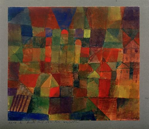 Trois Dômes Paul Klee Poster Image Déco Tableaux Toile 60x90cm