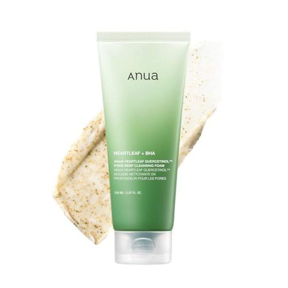 ANUA Heartleaf Nettoyant Visage Moussant – Mousse Nettoyante Acide Salicylique (BHA), Nettoyage Profond des Pores & Points Noirs, Hydratant, Peau Sensible, Skincare Coréenne – 150ml