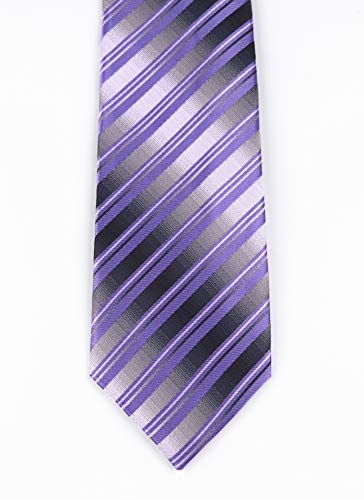 Image of Elfeves Men's Modern Striped Patterned Formal Ties College Daily Woven Neckties