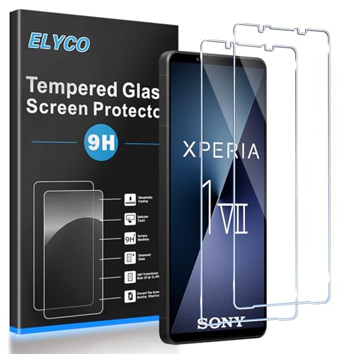ELYCO Cristal Templado por Sony Xperia 10 VII, 2 Piezas 3D Protector de Pantalla, 9H Dureza Anti-Rasguños Protector Pantalla, Sin Burbujas HD Vidrio Templado