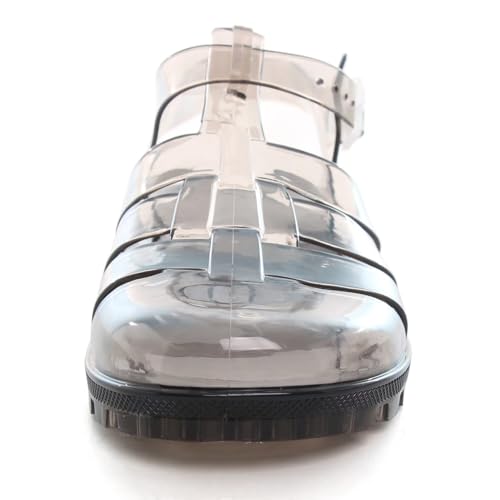 Image of Hee grand Crystal Jelly Heel Sandals for Women Summer Beach Jelly Shoes