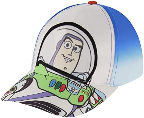Disney boys Toddler Hat, Toy Story Buzz Lightyear Kids Baseball Cap, Blue/White, 2-4T US