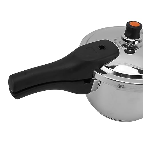 Panela de Pressão Com Aquecimento Rápido, Válvulas de Segurança de 16cm, Aço Inoxidável 304 e Plásti