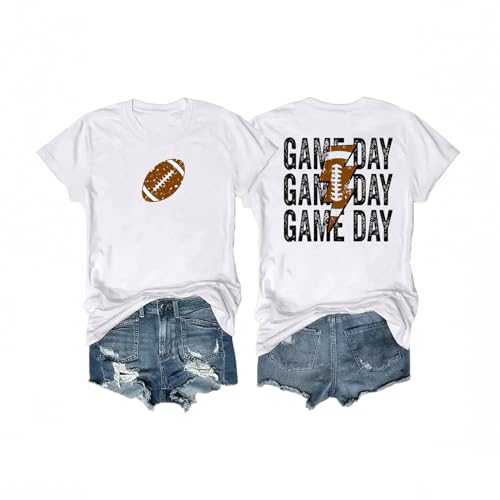 Women's Football Shirts Game Day Shirt Front and Back Double-Sided Graphic Tees 1 Piece