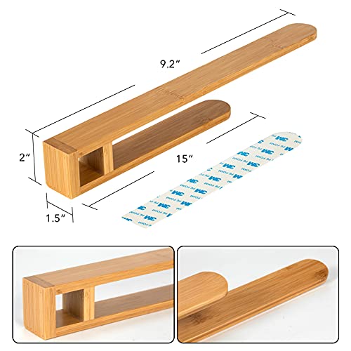 /G Self Adhesive Bamboo Towel Holder -- No Drilling Hand Towel Ring Strong Hold Self Adhesive Bathroom Towel Bar Bamboo Towel Rack Sticky Towel Hanger For Kitchen Living Room Bedroom thumb #1