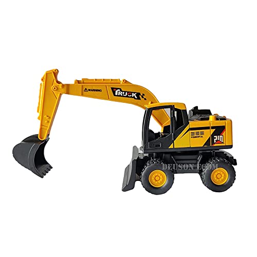Image of DEUSON ECOM Construction Bulldozer Excavator Loader Truck Vehicles for Kids Building Vehicle Engineer Toys for 3 4 5 Year Boy Toddlers Unbreakable Toy for Kid (706-15) yellow