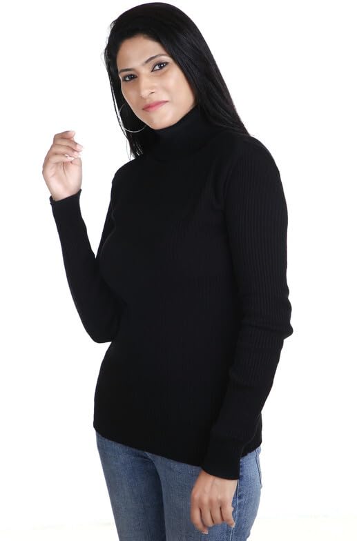 whiteheaven Winter Season Full Sleeves Highneck Sweater for Womens/Casual Pullover/Womens Turtle Neck/Highneck T-Shirt-picture-41