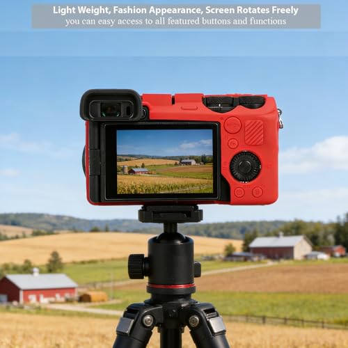 Funda suave de silicona para cámara Sony A6700, color rojo miniatura 5