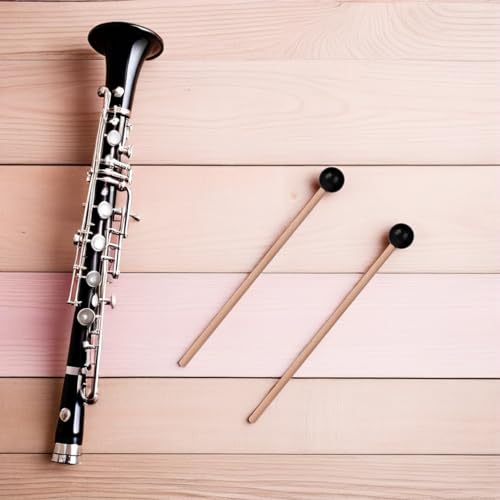 Mazas de batería de madera x2 para xilófono y percusión miniatura 5
