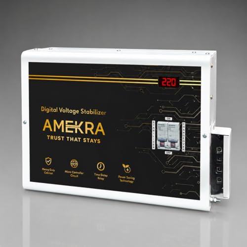 Image of 5 KVA 4000W Mainline Voltage Stabilizer for Single Phase Homes | 120V-280V Working Range | Digital Voltage Display | High-Low Cutoff Protection | 5 Year Warranty