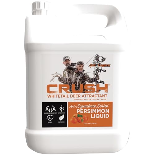 Ani-Logics Outdoors Crush Persimmon Liquid Attractant - Fast-Acting Deer Attractant - Pour-On Formula for Long-Range Scent Draw & Repeat Site Visits - 1 Gal